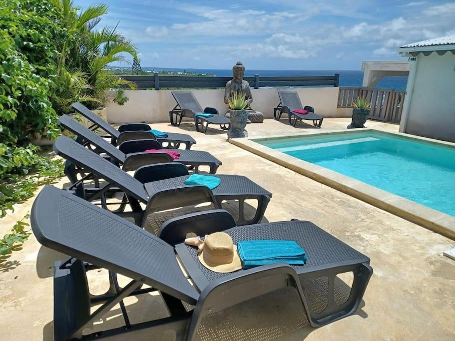 Villa Vue Mer 180°, Piscine Saint-Francois  Luaran gambar